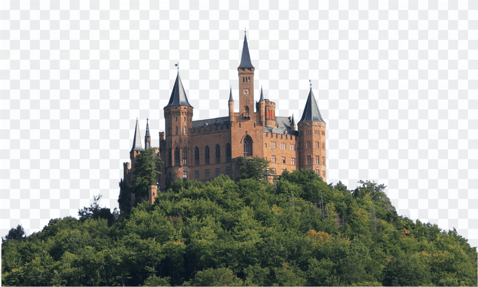Castle On Hill Hohenzollern Castle, Tower, Architecture, Building, Spire Free Png