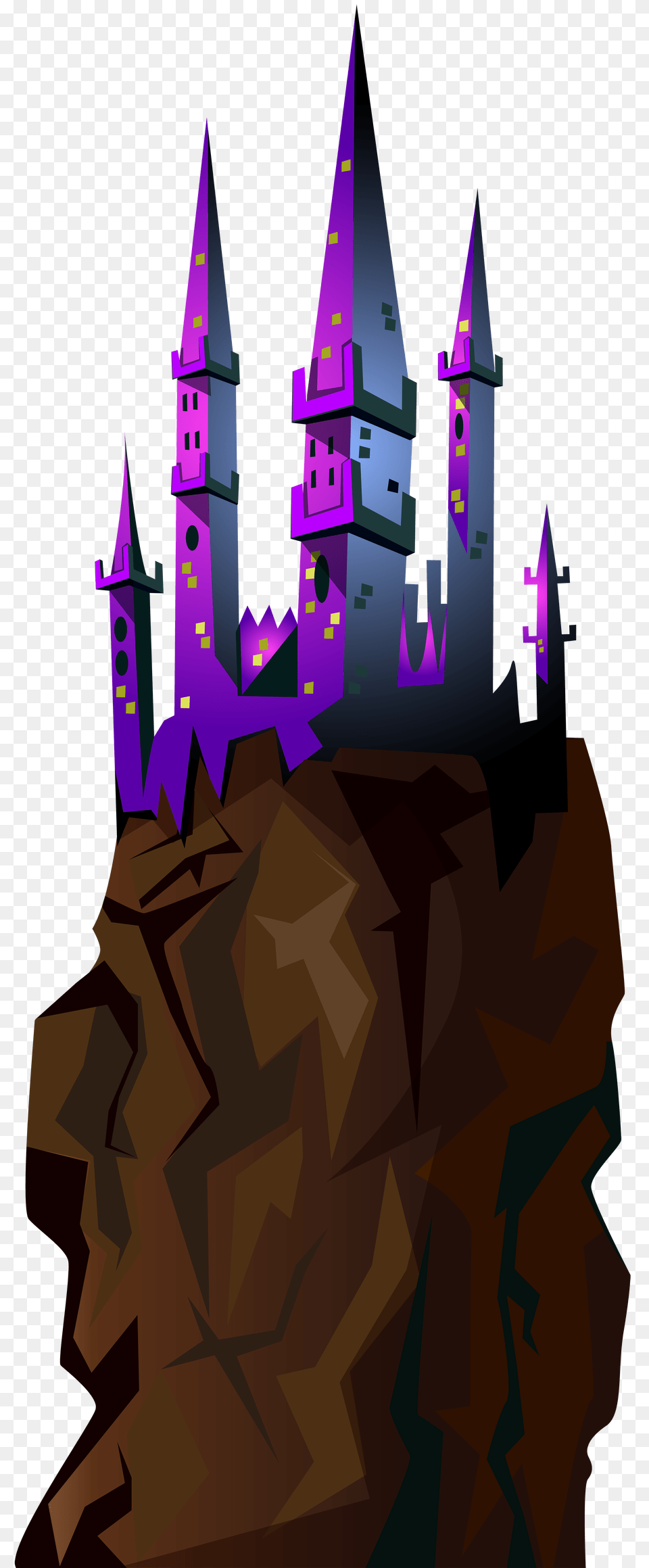 Castle On The Rock Transparent Clip Art Gallery, Graphics, Modern Art, Purple Png Image