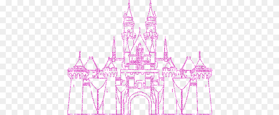 Castle Outline Transparent Draw A Big Castle Easy, Purple, Architecture, Building, Spire Png Image