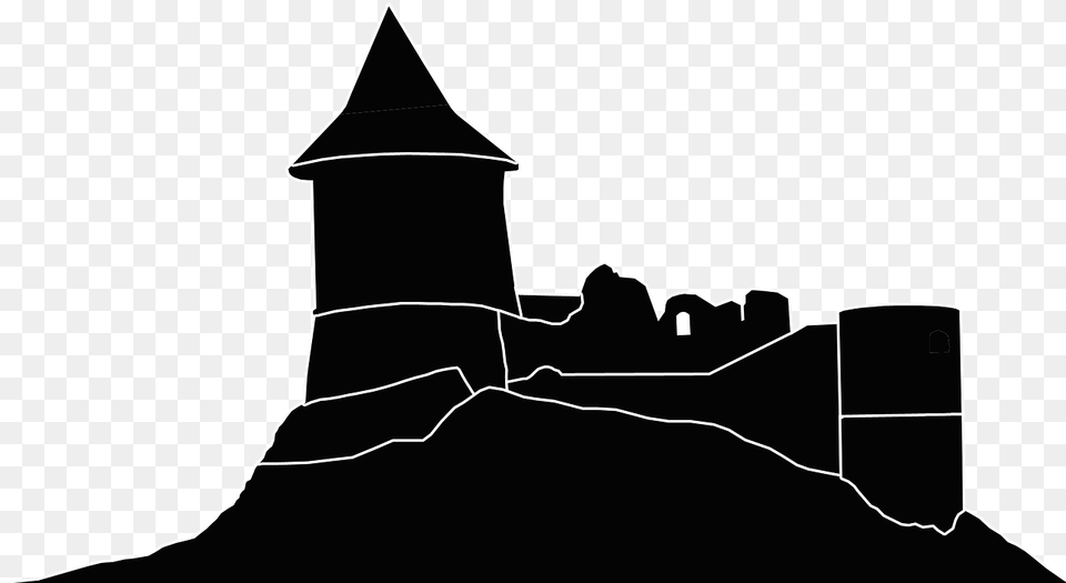 Castle Silhouette Silhouette Castle Medieval Castle Silhouette Castle, Architecture, Spire, Tower, Building Free Png Download