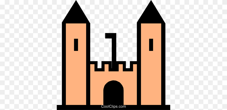 Castle Symbol Royalty Vector Clip Art Illustration, Architecture, Bell Tower, Building, Tower Png Image
