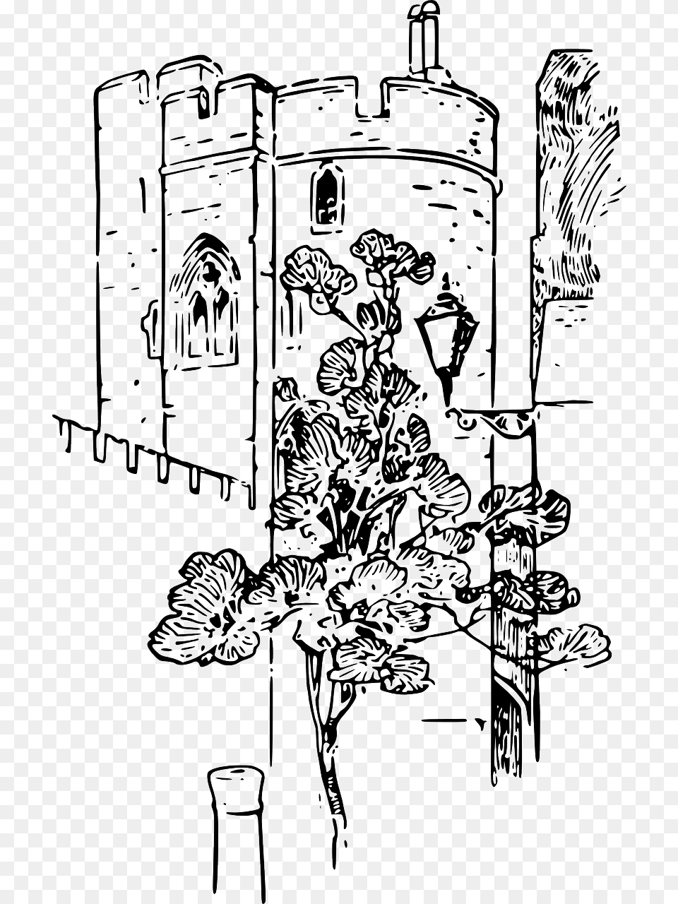 Castle Tower Clip Art, Drawing, Doodle, Person Png Image