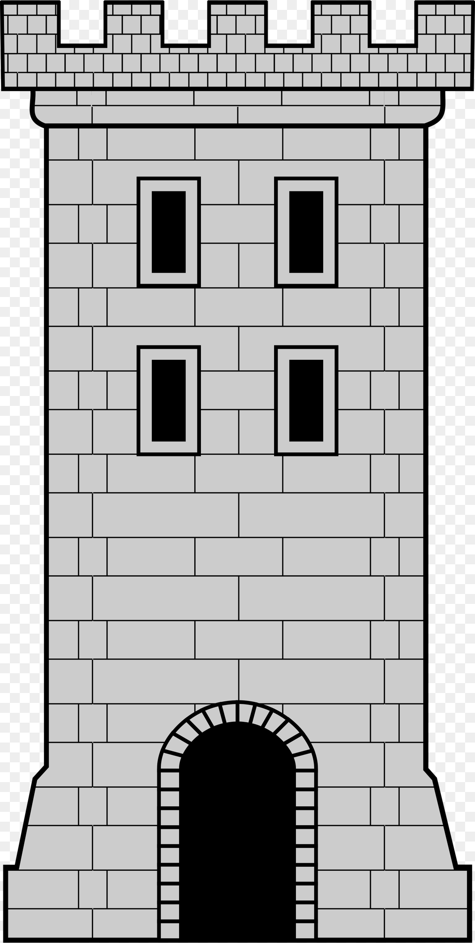 Castle Tower Clipart Castle Tower Vector, Arch, Architecture, Brick, Fireplace Png Image