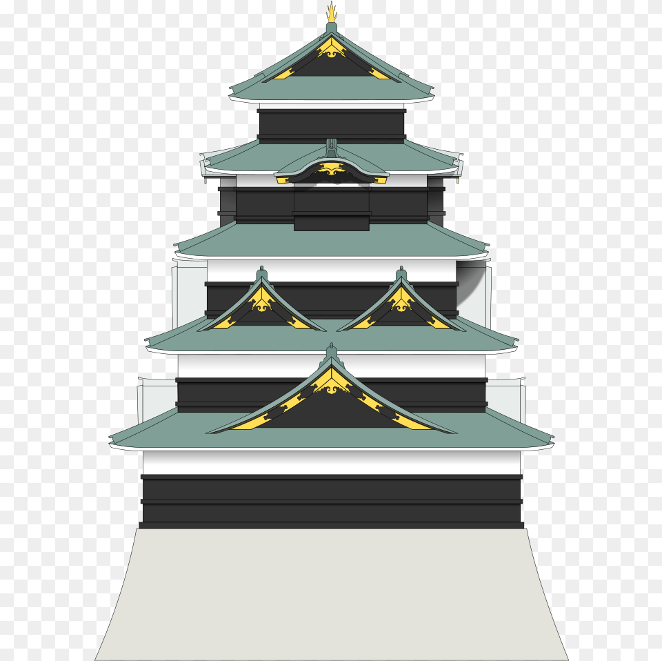 Castle Tower Edo Castle Keep Tower Christmas Tree Pagoda, Architecture, Building, Prayer, Shrine Free Png Download