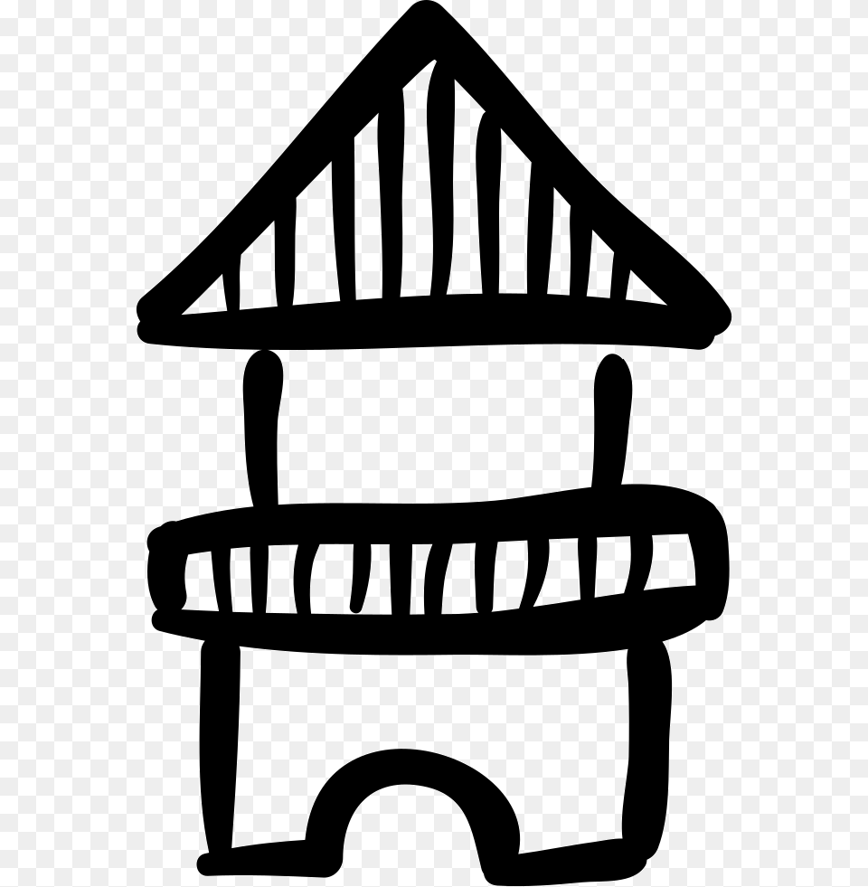 Castle Tower Toy Building Icones Brinquedo, Stencil, Crib, Furniture, Infant Bed Free Png Download