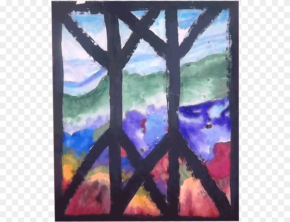 Castle Window Painting, Art, Modern Art Free Png Download