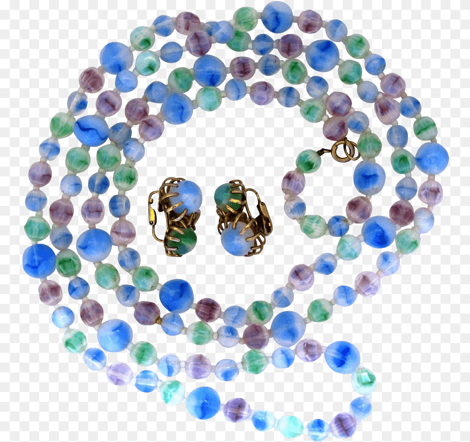 Castlecliff Blue And Green Art Bead Rope Necklace And Cassette Sram Xg, Accessories, Bead Necklace, Jewelry, Ornament Free Transparent Png