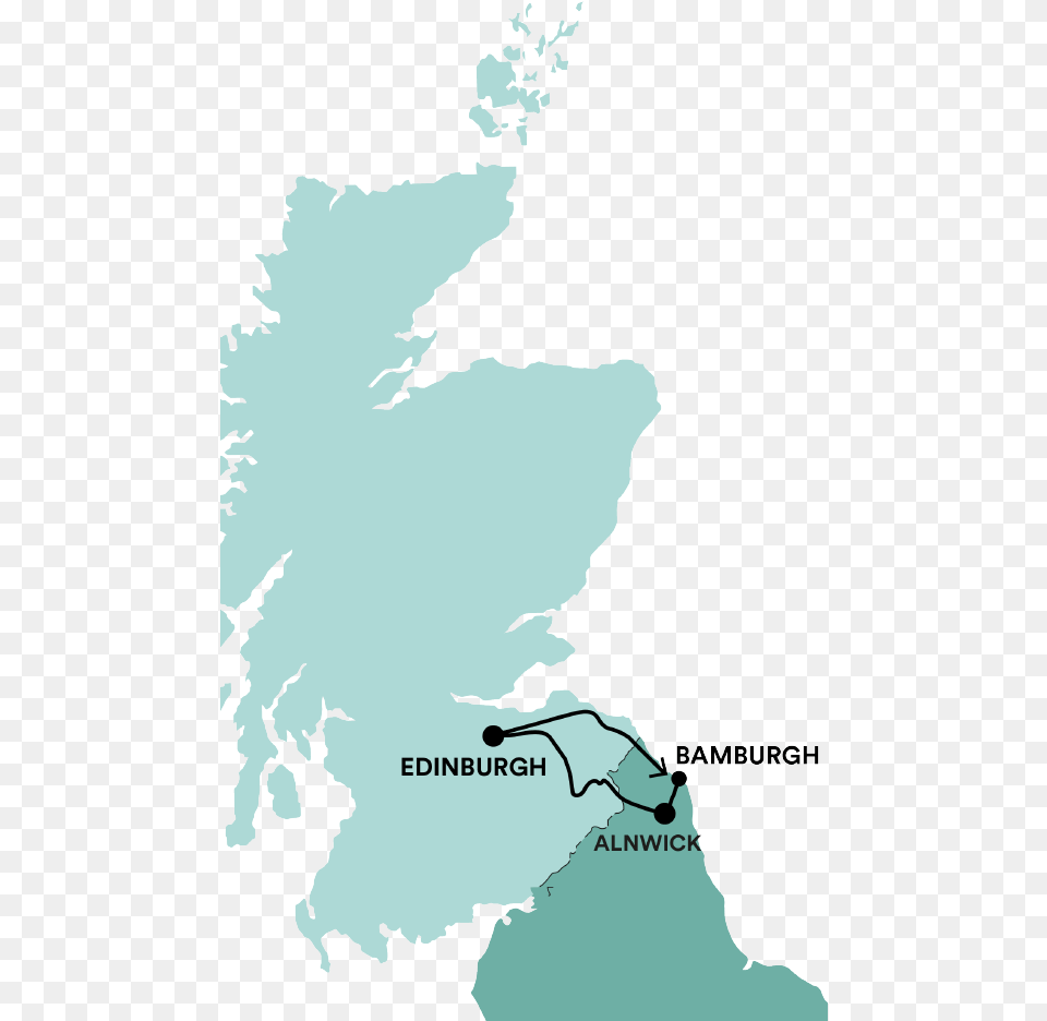 Castles Amp Broomsticks Tour Map Scotland Road Trip 5 Days, Chart, Plot, Atlas, Diagram Png