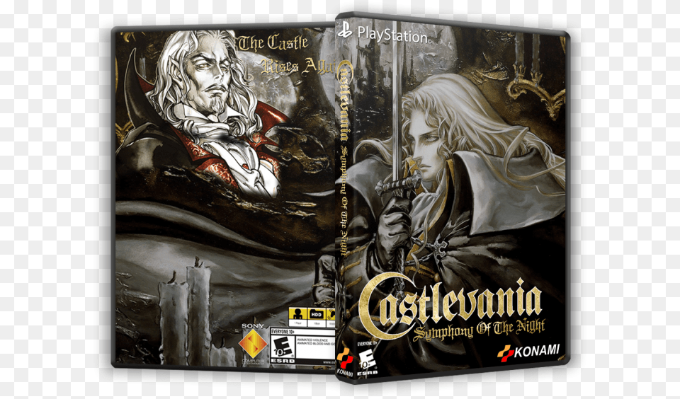 Castlevania Symphony Of The Night Box Art Cover Castlevania Symphony Of The Night Cover, Book, Comics, Publication, Adult Free Png Download