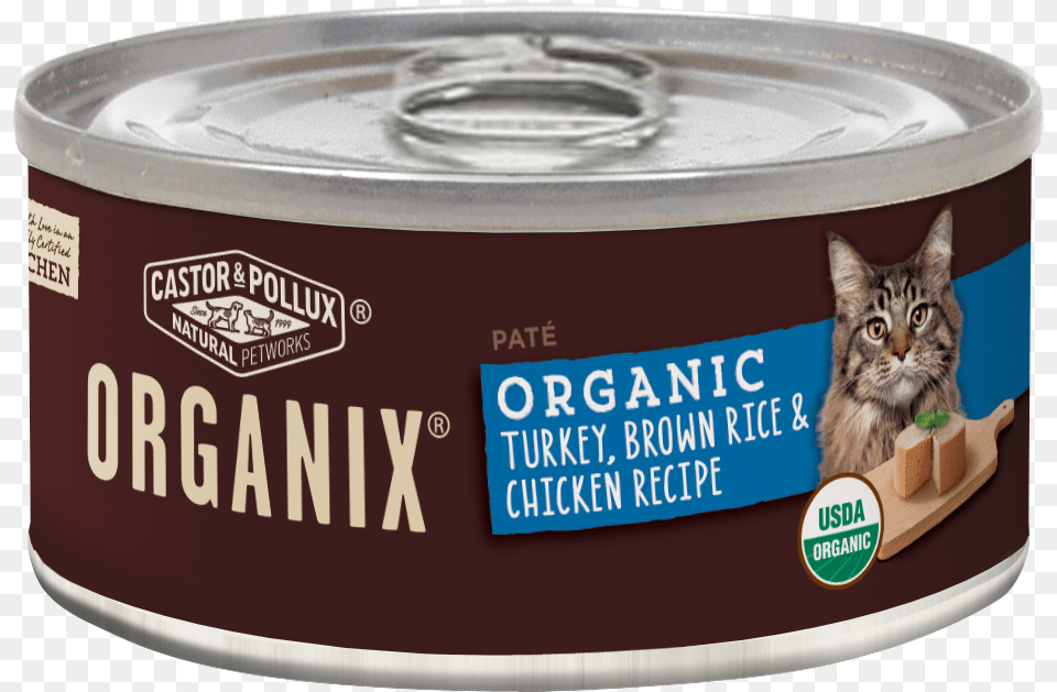 Castor And Pollux Organix Turkey Brown Rice And Chicken Castor Amp Pollux Organix Grain Free Turkey Pate, Aluminium, Can, Canned Goods, Food Png Image