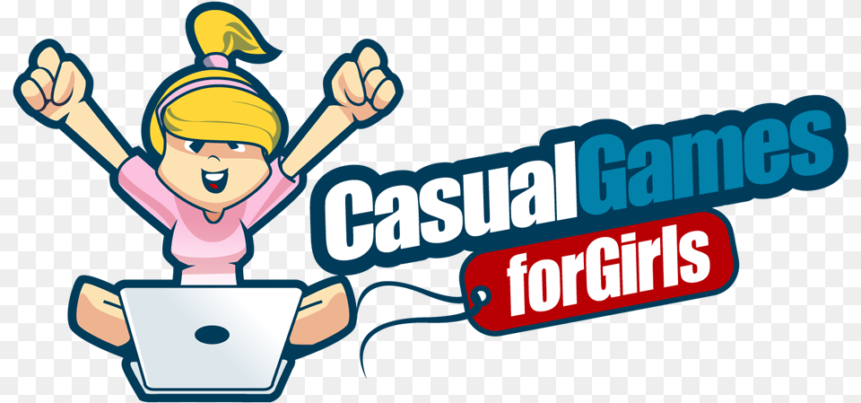Casual Games Just For Girls Logo Design Feminine Adrenaline, Sticker, Cleaning, Person, Face Free Png