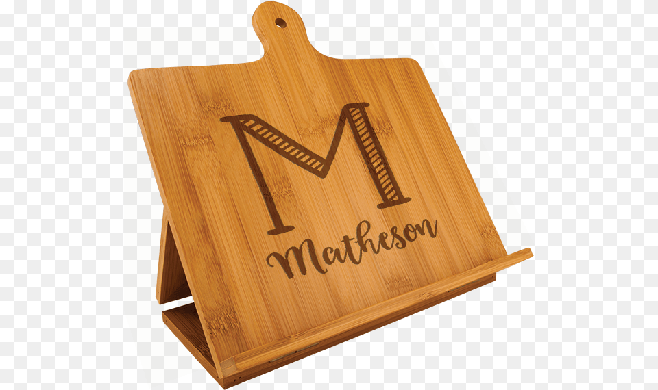 Casual Monogram Paddle Chef S Easeltitle Casual Monogram Cookbook Holder, Plywood, Wood, Chopping Board, Food Png Image