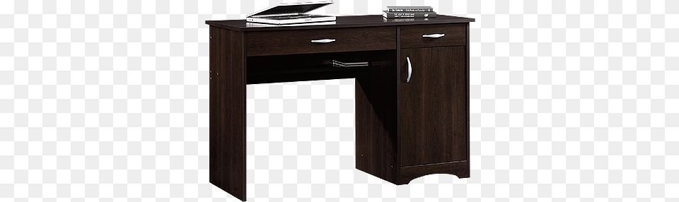 Casual One Drawer Computer Desk In Cinnamon Sauder Beginnings Desk, Furniture, Table, Electronics Png Image