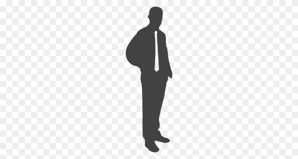 Casual Standing Businessman Silhouette, Adult, Person, Man, Male Free Png Download