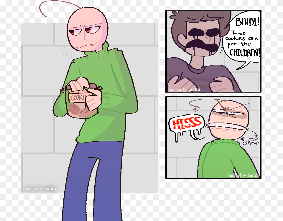 Casual Wear Is His Sweater And Whenever He Baldi X Principal Comic, Publication, Book, Comics, Adult Free Png