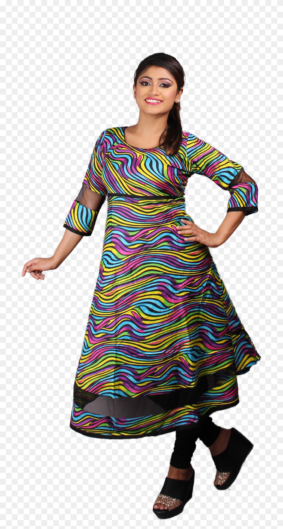 Casual Wear Rayon Kurti Day Dress, Adult, Person, Formal Wear, Woman Free Png