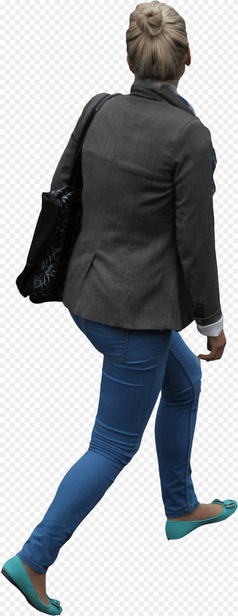 Casual Woman Person From Above, Pants, Long Sleeve, Jacket, Shoe Free Png