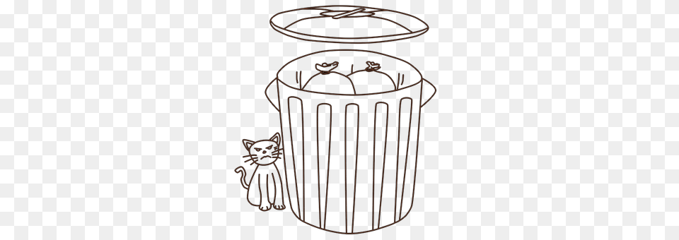 Cat Can, Tin, Trash Can Png