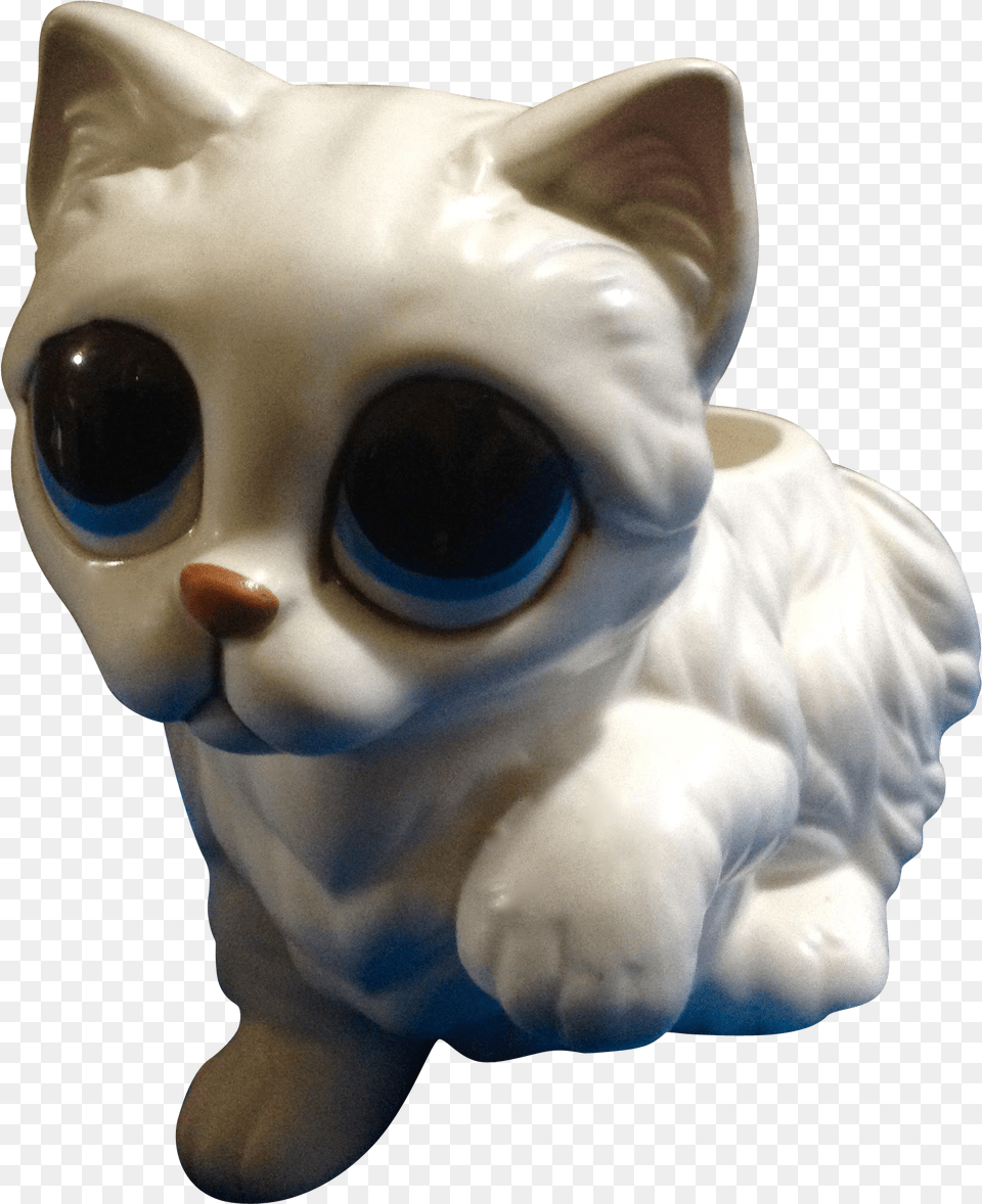 Cat, Figurine, Art, Porcelain, Pottery Png