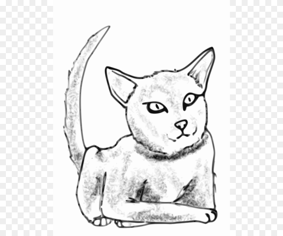 Cat, Art, Drawing, Animal, Mammal Free Png Download