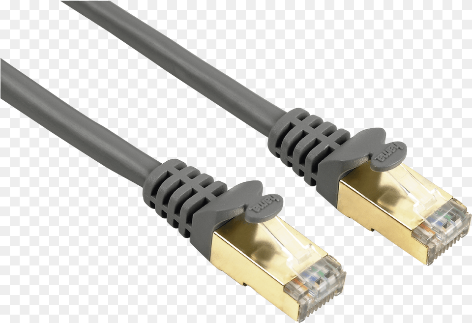 Cat 5e Network Cable Stp Gold Plated Shielded Grey Ethernet Cable Hama Free Transparent Png