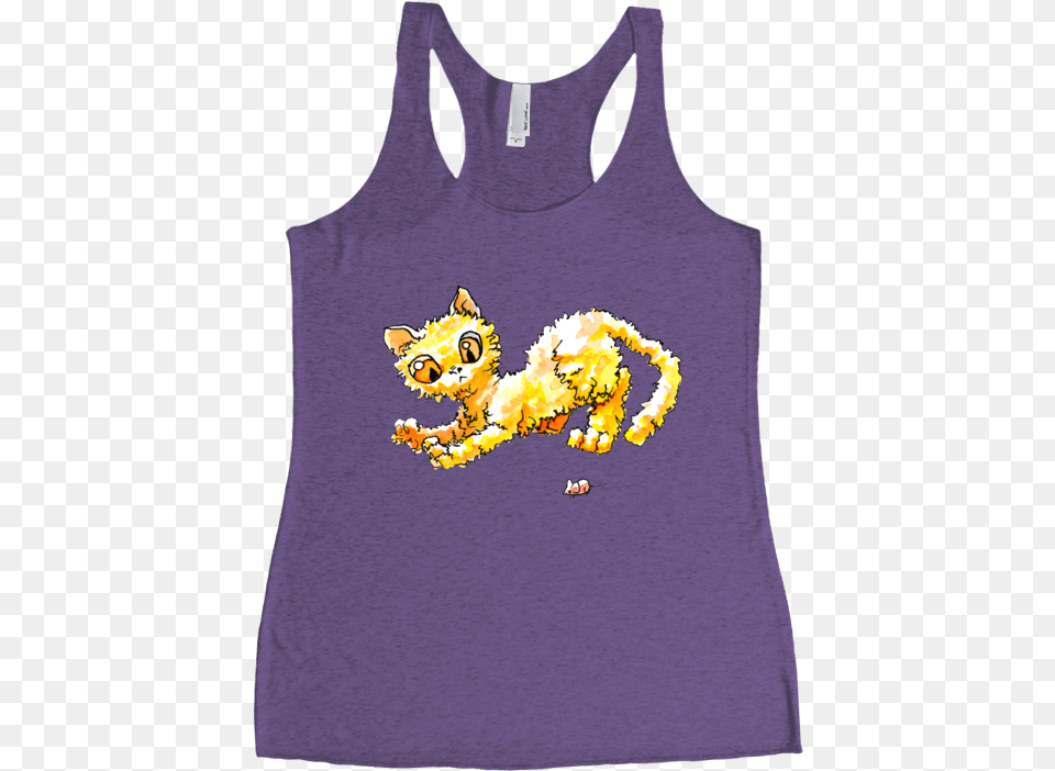 Cat Amp Mouse Racerback Tank Top Top, Clothing, Tank Top, Animal, Mammal Png