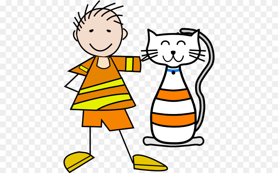 Cat And Boy Clip Art, Cleaning, Person, Face, Head Free Transparent Png