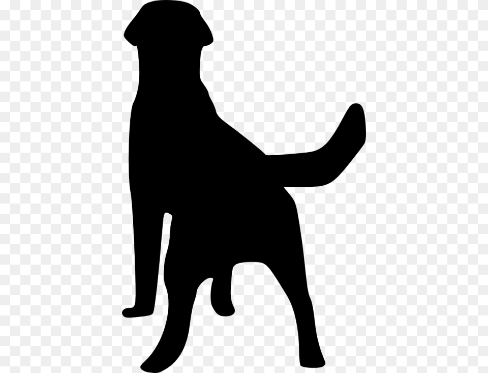 Cat And Dog Sitting Silouette Clipart Back Of Labrador Silhouette, Gray Png