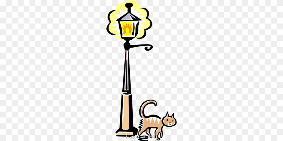 Cat And Lamp Post Royalty Free Vector Clip Art Illustration, Lamp Post, Cross, Symbol Png Image