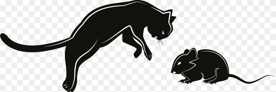 Cat And Mouse Clipart, Animal, Mammal, Rat, Rodent Free Transparent Png