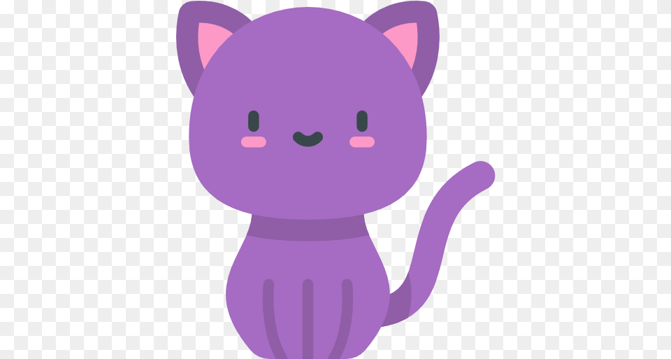 Cat Animals Icons Purple Cat Icon, Plush, Toy, Baby, Person Png Image