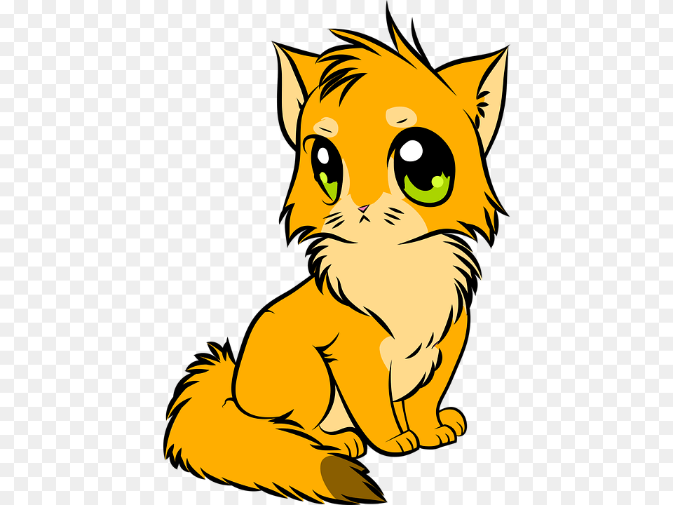 Cat Anime Cute, Baby, Person, Art Png Image