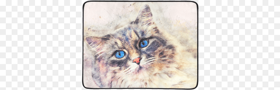 Cat Beach Mat Tabby Cat, Art, Painting, Animal, Mammal Free Png