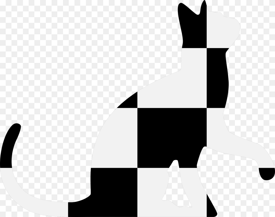 Cat Boston Terrier Kitten Computer Icons Checkered Cat, Animal, Mammal, Pet, Stencil Free Png Download