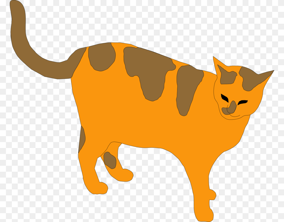 Cat Brown Cartoon Orange Pet Animal Animals Gambar Animasi Hewan Kucing, Mammal Free Png