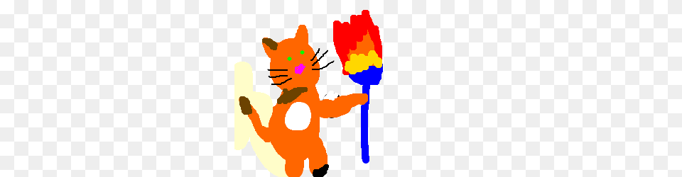 Cat Carrying The Olympic Torch Drawing, Light, Baby, Person Free Png