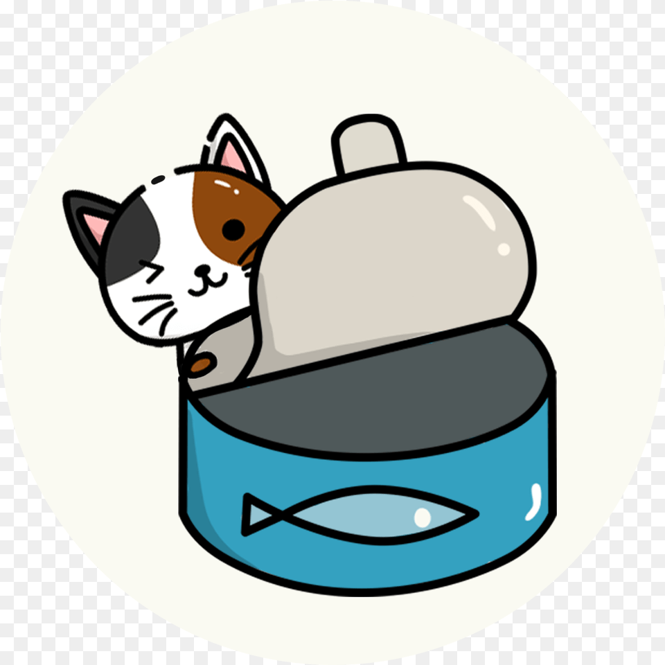Cat Cartoon Canned Fish Cute Pet And Psd Cartoon, Face, Head, Person, Bathroom Free Png
