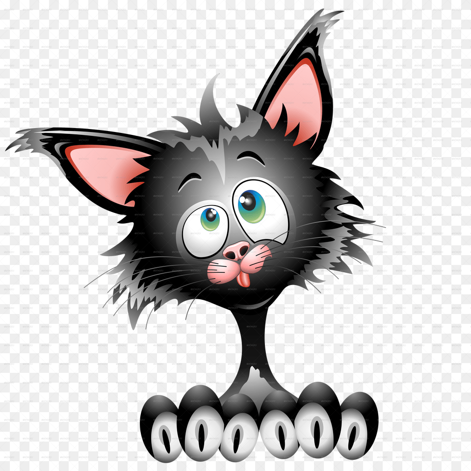 Cat Cartoon Funny Face Portrait Jpg Funny Looking Cartoon Cats, Electronics, Hardware, Head, Person Free Png Download