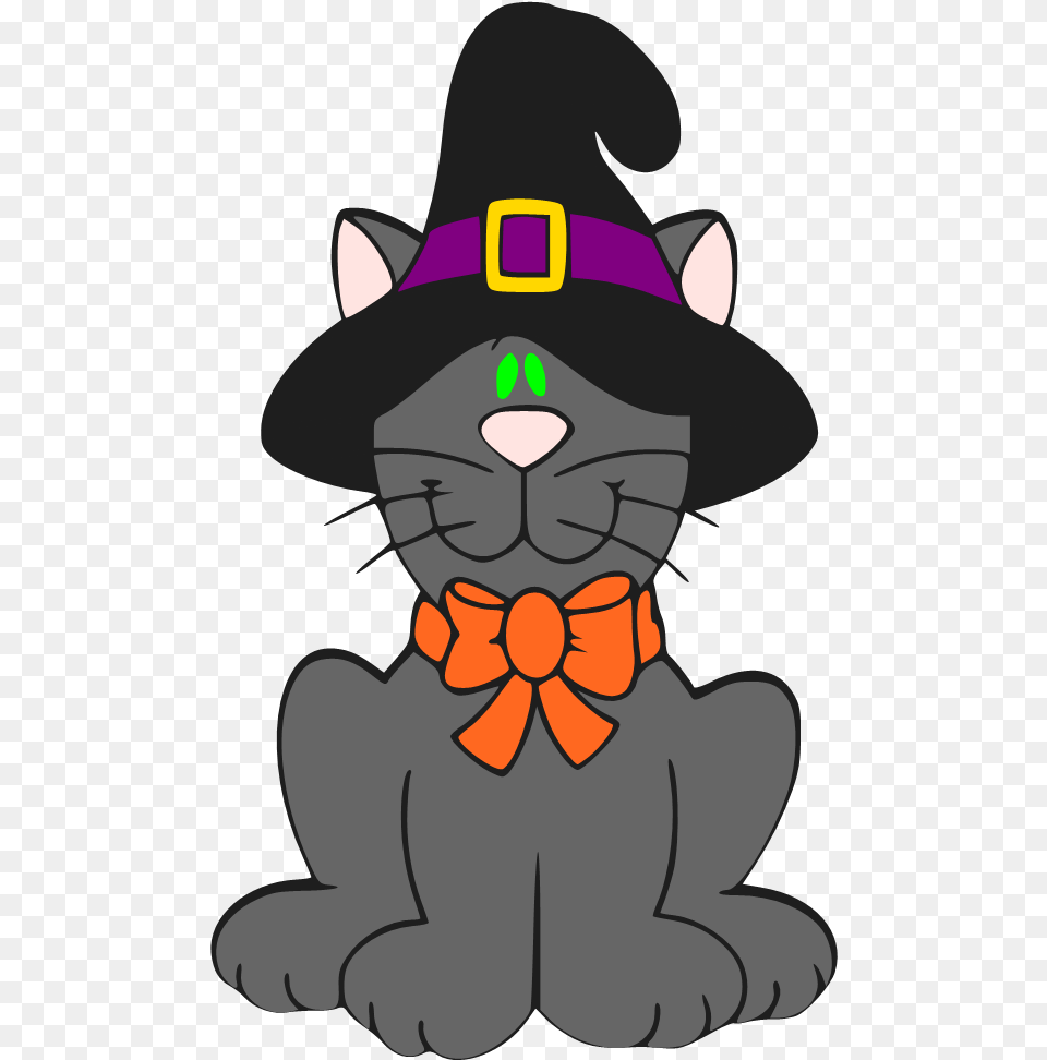 Cat Charm Of Beautiful Fine Feathers That Make This Cartoon Halloween Cat, Baby, Person, Accessories, Formal Wear Free Png Download