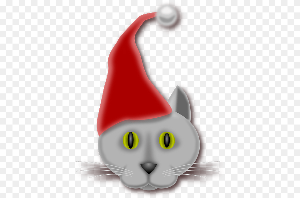 Cat Christmas Elf Santa Xmas Santa39s Hat Christmas Day, Clothing, Smoke Pipe, Animal, Mammal Png Image