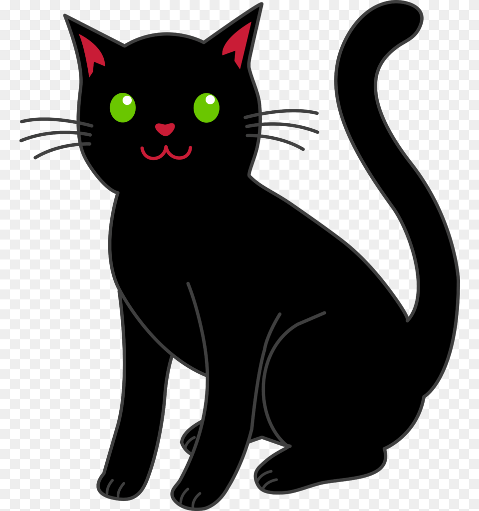 Cat Clip Art Winging, Animal, Mammal, Pet, Black Cat Free Png Download