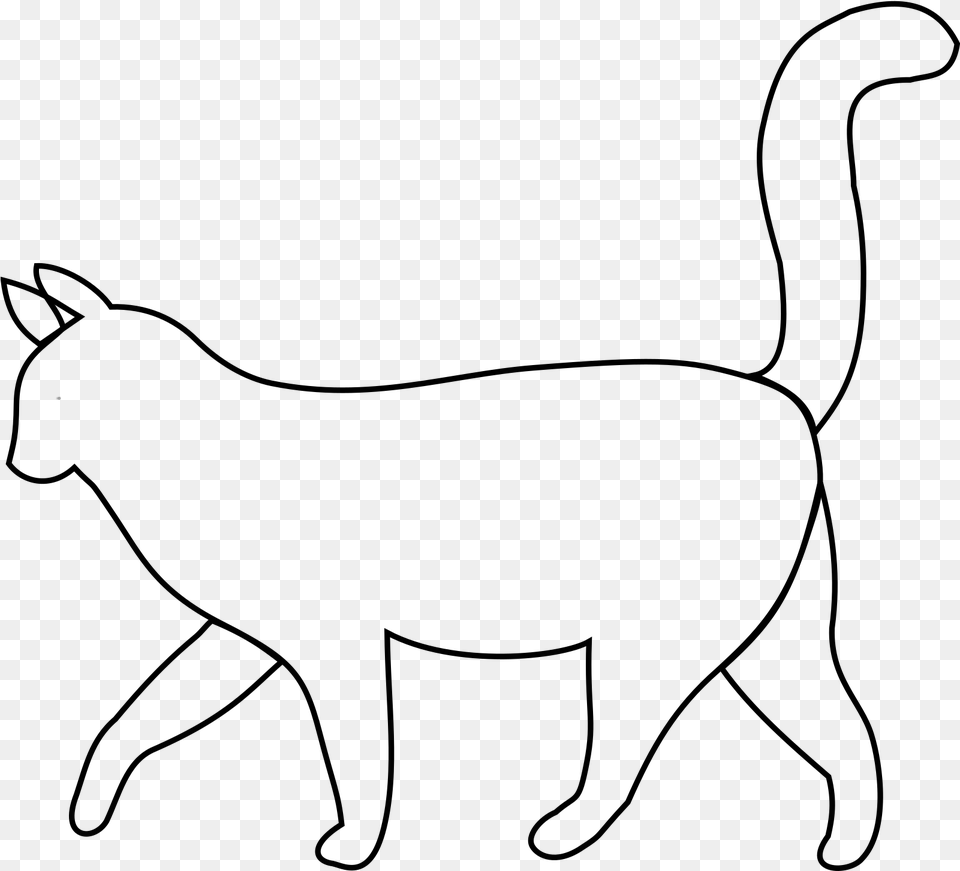 Cat Clip Art White, Gray Png