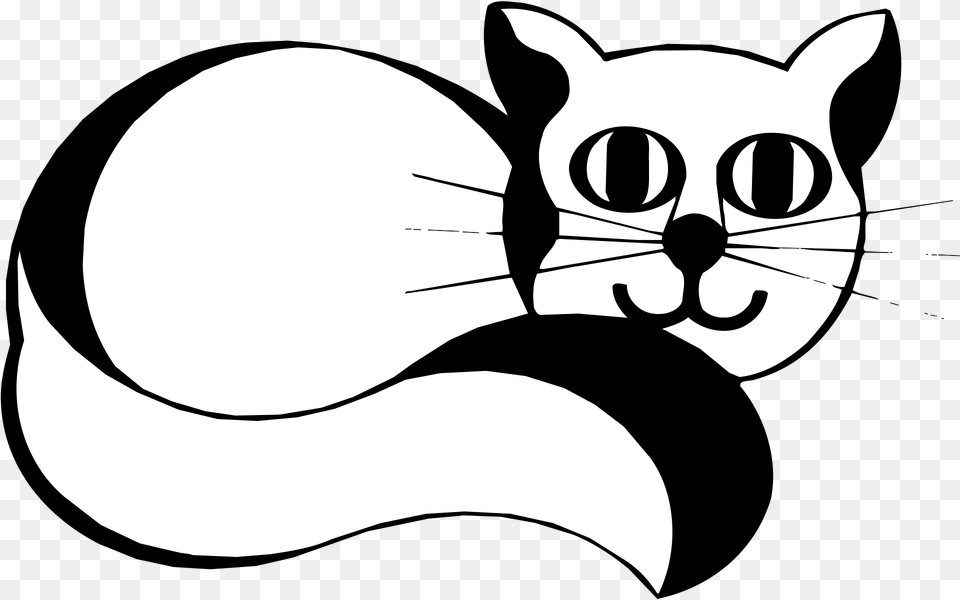 Cat Clipart, Stencil, Animal, Fish, Sea Life Png Image