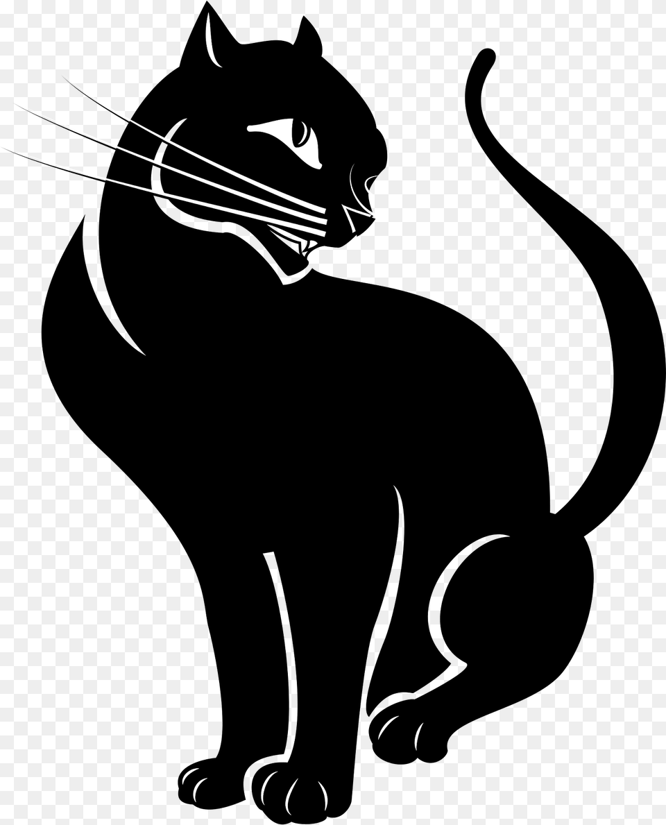 Cat Clipart, Animal, Mammal, Pet, Black Cat Png Image
