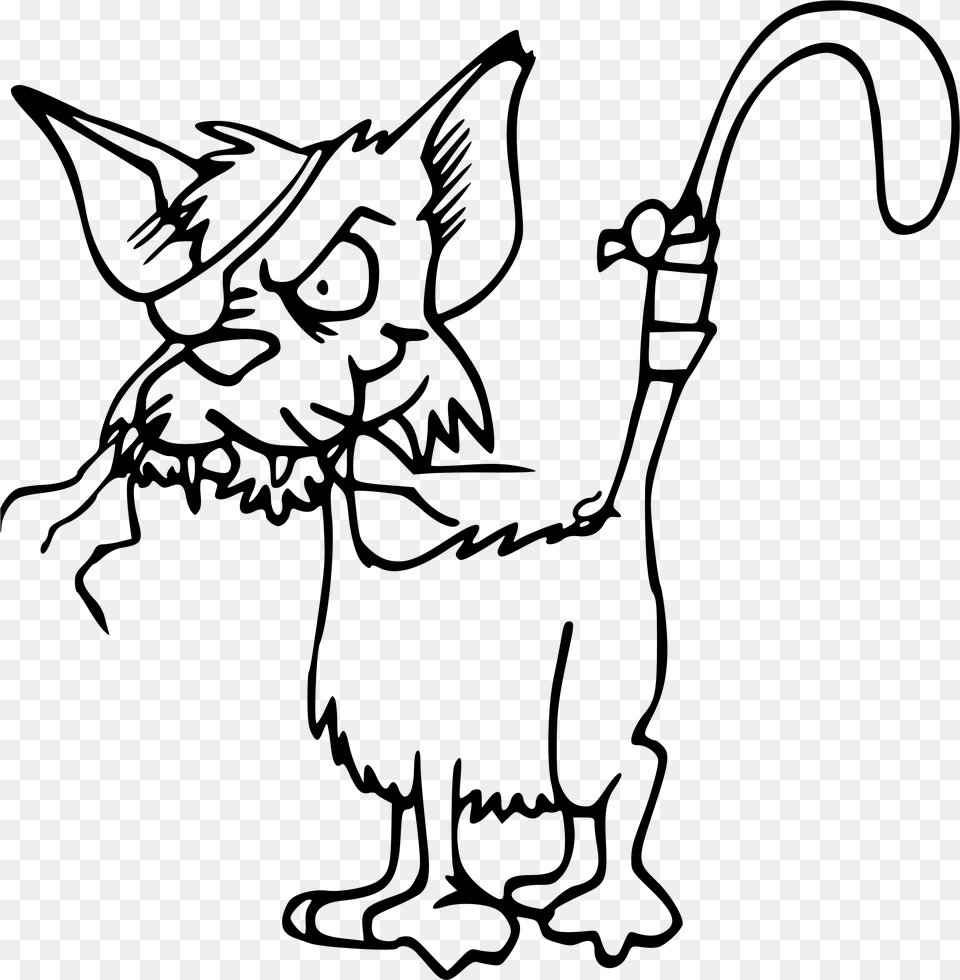 Cat Clipart Black And White Outline Picture Royalty Cat Clip Art, Gray Free Png Download