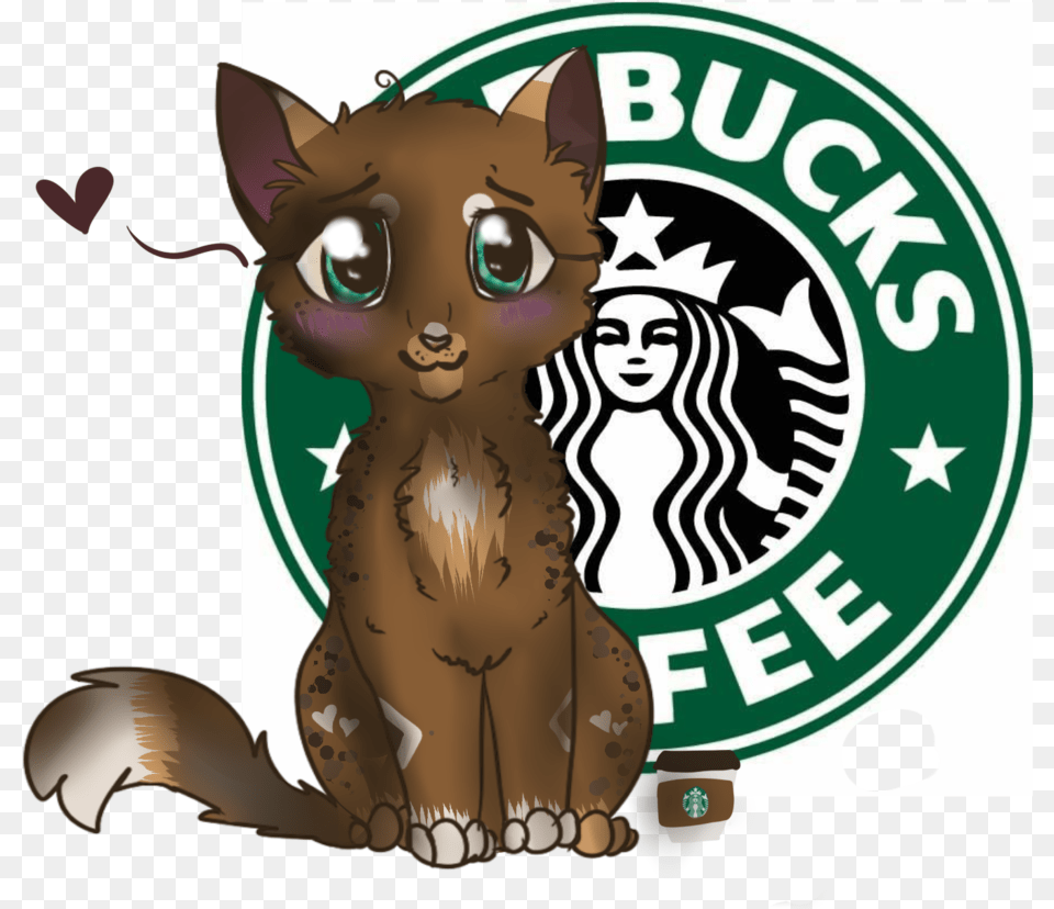 Cat Clipart Coffee Starbucks Logo Transprent, Animal, Mammal, Pet, Face Free Png