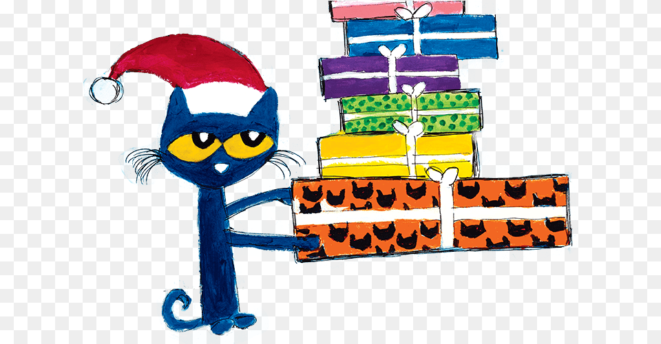 Cat Clipart Petethecatbooks Com Pete Pete The Cat Christmas Clipart, Food, Sweets, Baby, Person Free Png