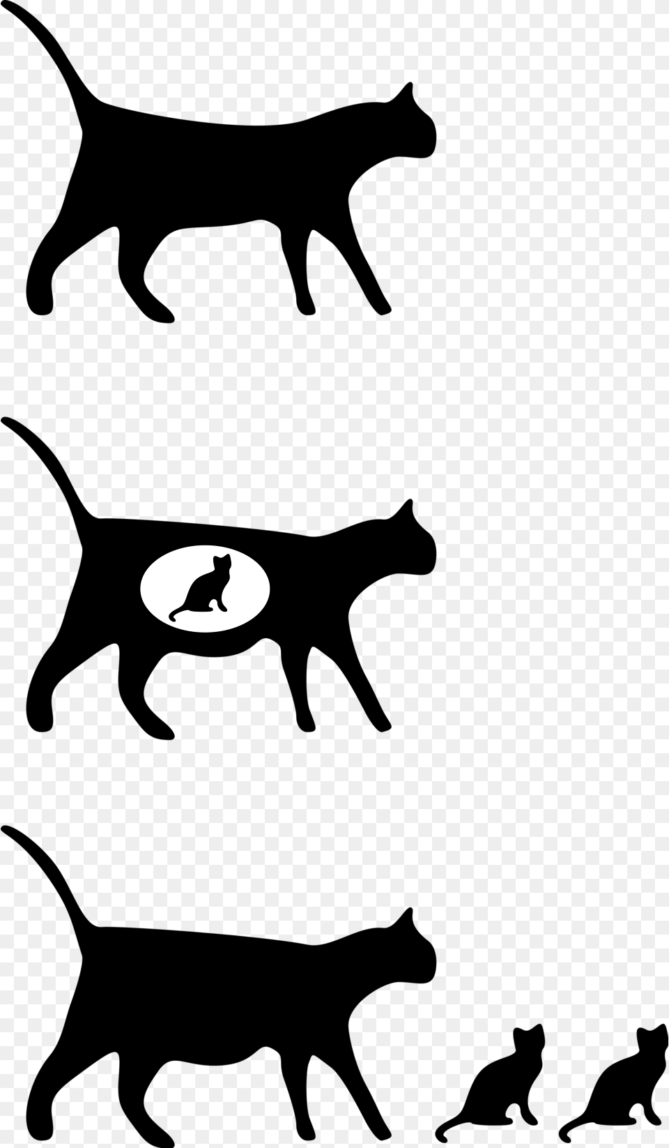 Cat Clipart Side View, Logo, Silhouette, Animal, Mammal Free Png