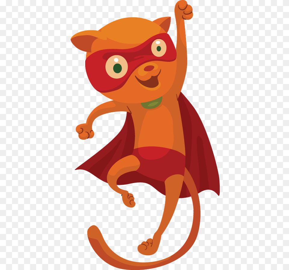 Cat Clipart Superhero, Baby, Person, Cartoon, Animal Free Transparent Png