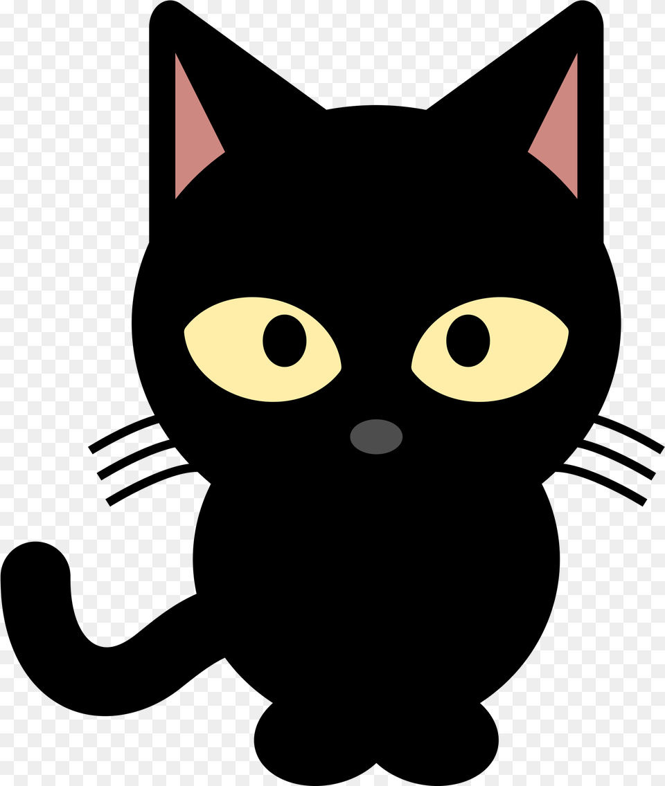 Cat Clipart Transparent Background Cute Black Cat Clipart, Animal, Pet, Mammal, Black Cat Free Png Download
